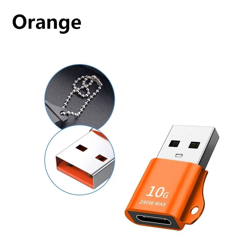 USB to Type-C Adapter | USB 3.0 / 2.0 Male to Type-C Female Converter for Charging and Data Sync