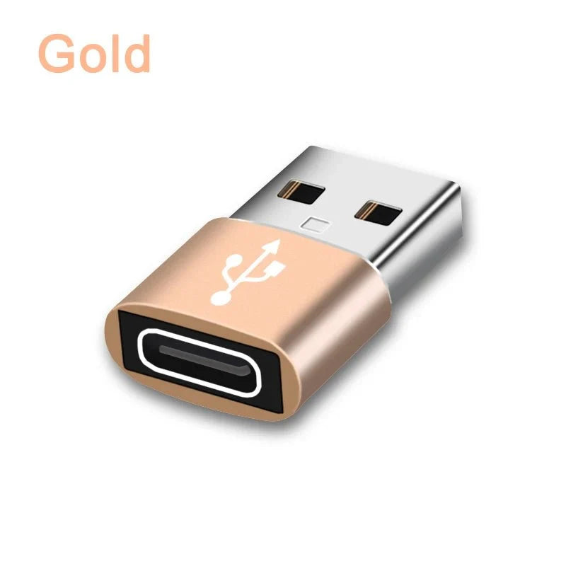 USB to Type-C Adapter | USB 3.0 / 2.0 Male to Type-C Female Converter for Charging and Data Sync