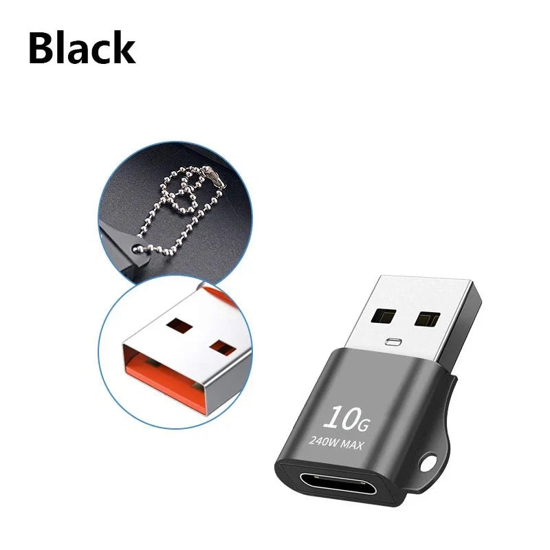 USB to Type-C Adapter | USB 3.0 / 2.0 Male to Type-C Female Converter for Charging and Data Sync