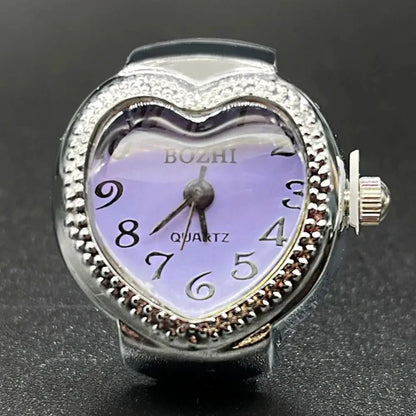 Vintage Punk Finger Watch Ring | Roman Numeral Quartz Mini Clock Jewelry