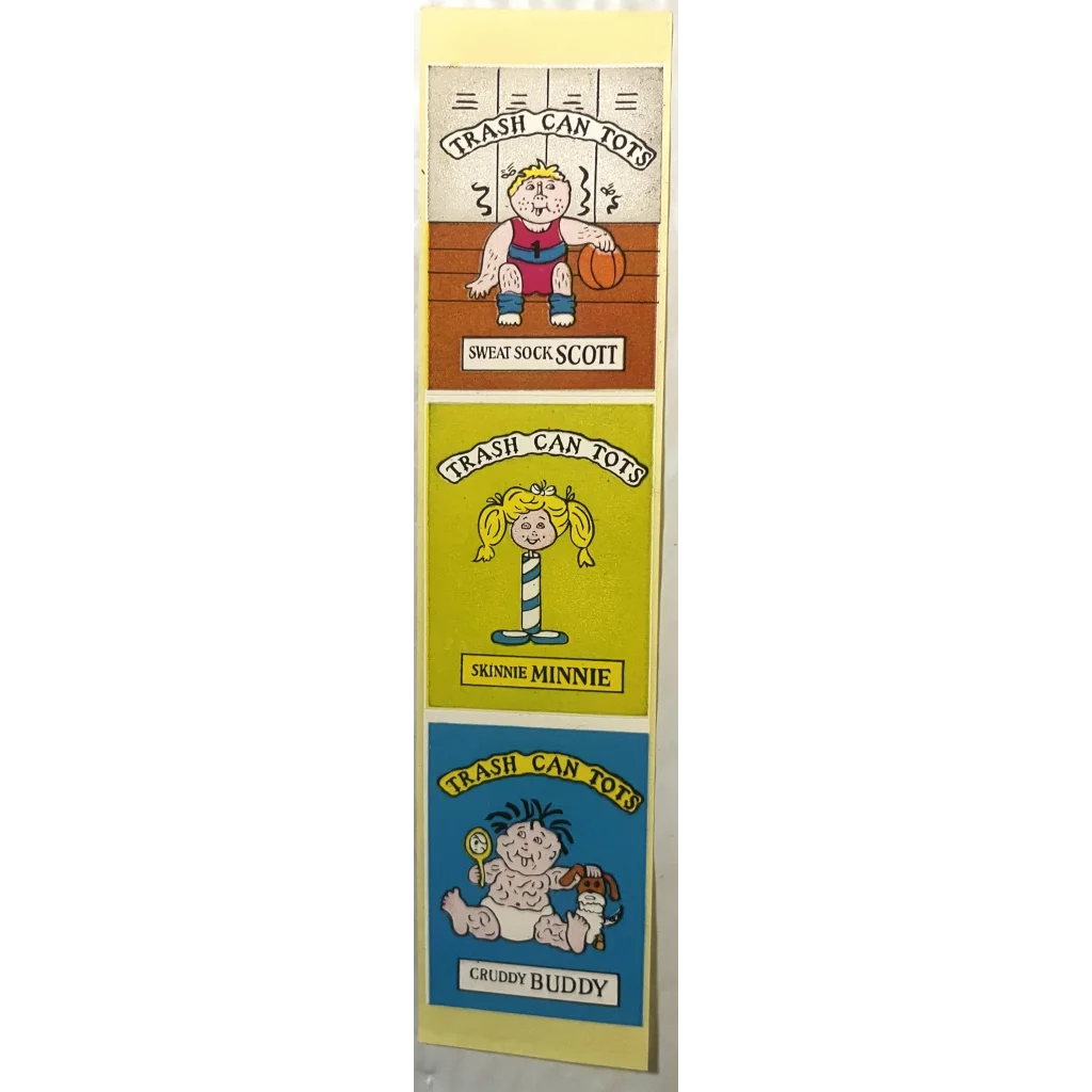 Trash Can Tots Complete Series Stickers 🗑️ Vintage 1980s NOS Vending Set, 10 Strips / 30 Characters