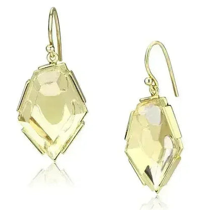 VL066 - IP Gold(Ion Plating) Brass Earrings with Synthetic Synthetic