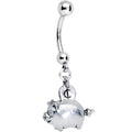 Handcrafted Piggy Bank Dangle Belly Ring