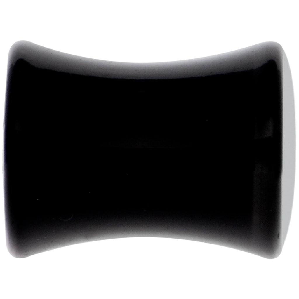 Black Acrylic Man Woman Floral Silhouette Saddle Plug Set 2G