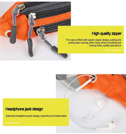 Waterproof Sports Waist Bag – Lightweight Chest & Shoulder Zip Pouch