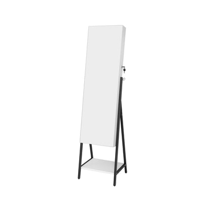 Freestanding Jewelry Cabinet with Full-Length Mirror