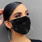 Women Fashion Sequins Breathable Washable and Reusable Mouth Mask