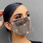Women Fashion Sequins Breathable Washable and Reusable Mouth Mask