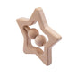Wooden Baby Rattles Set | Beech Wood Teether and Musical Montessori Toy for Infants