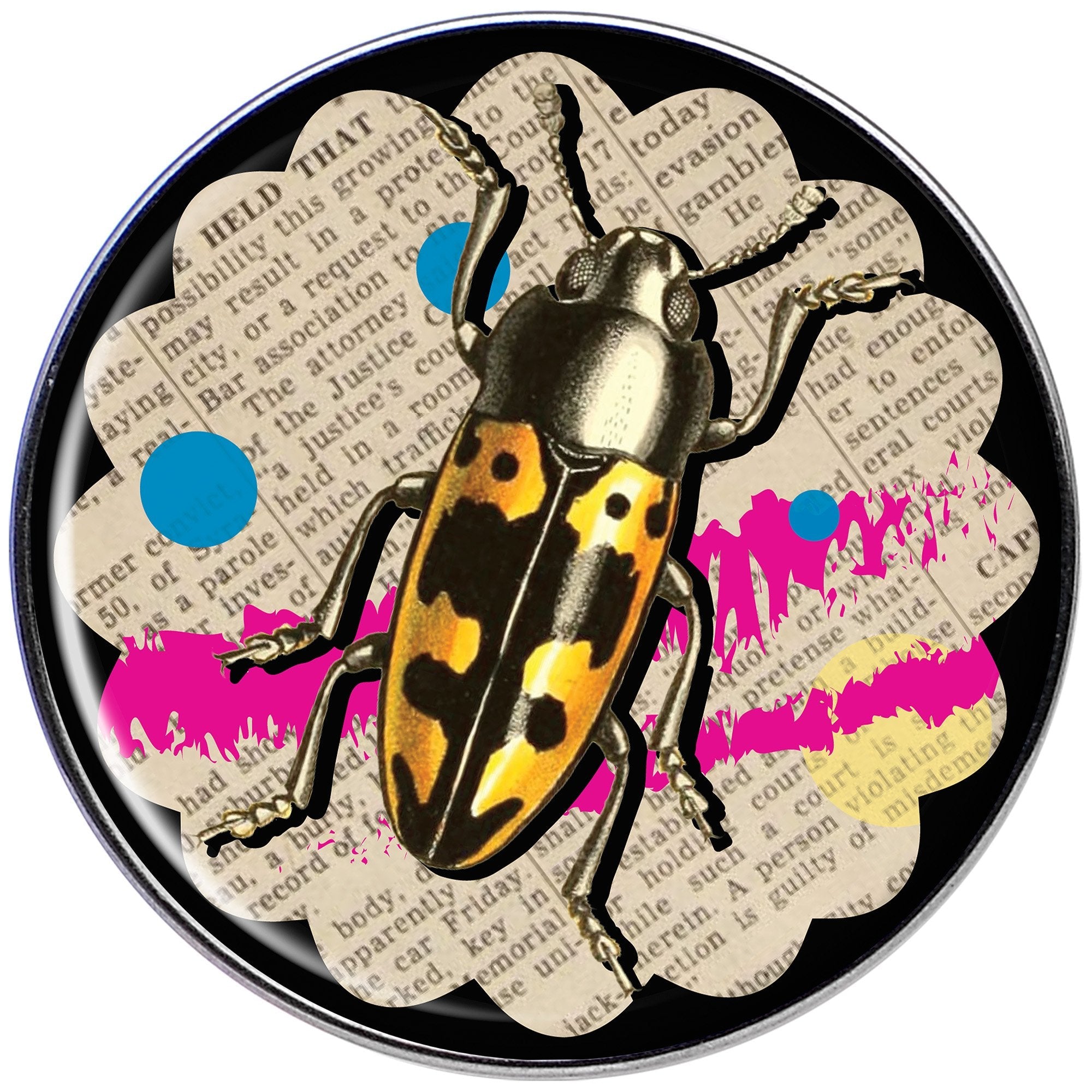 Newsprint Beetle Bug Tragus Cartilage Earring