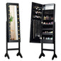 Mirrored Jewelry Cabinet Armoire Organizer w/ LED lights