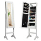 Mirrored Jewelry Cabinet Armoire Organizer w/ LED lights