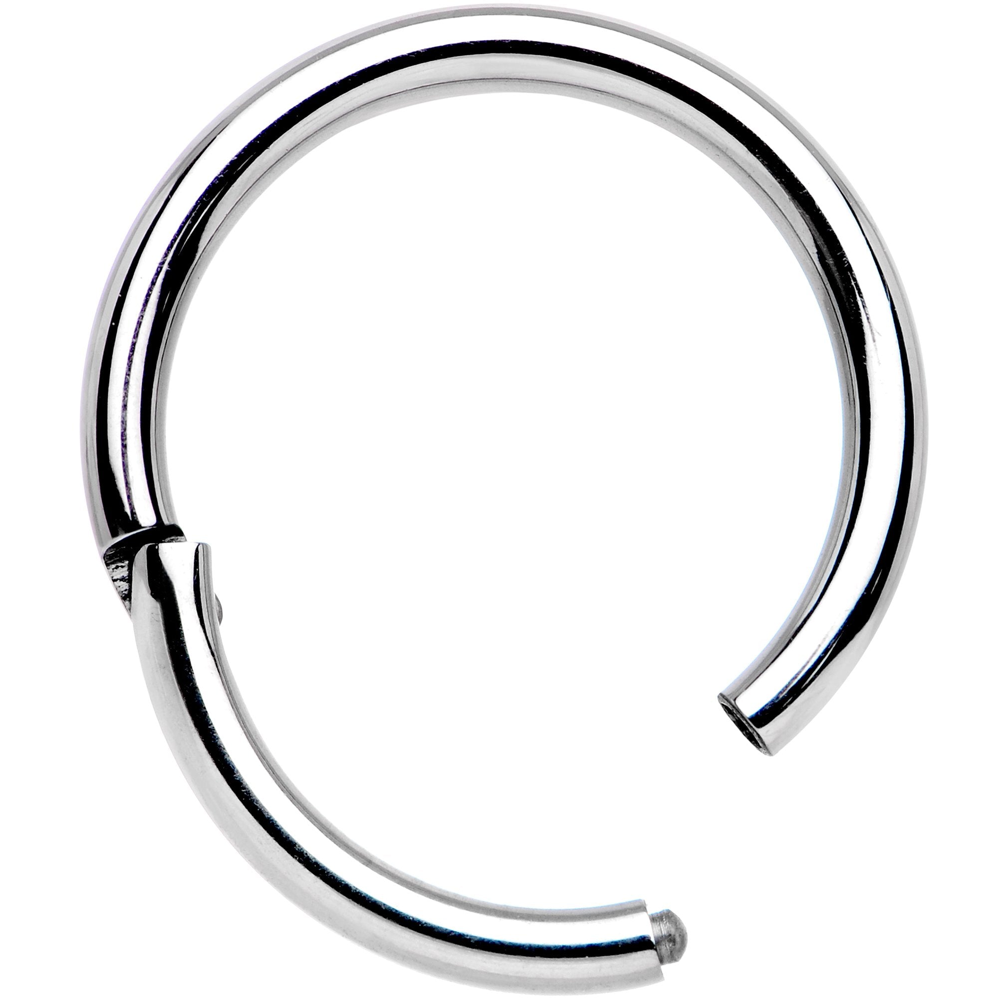 14G 1/2 Solid G23 Implant Grade Titanium Hinged Segment Ring