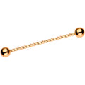 Rose Gold Tone IP Seriously Twisted Industrial Barbell Earring 38mm