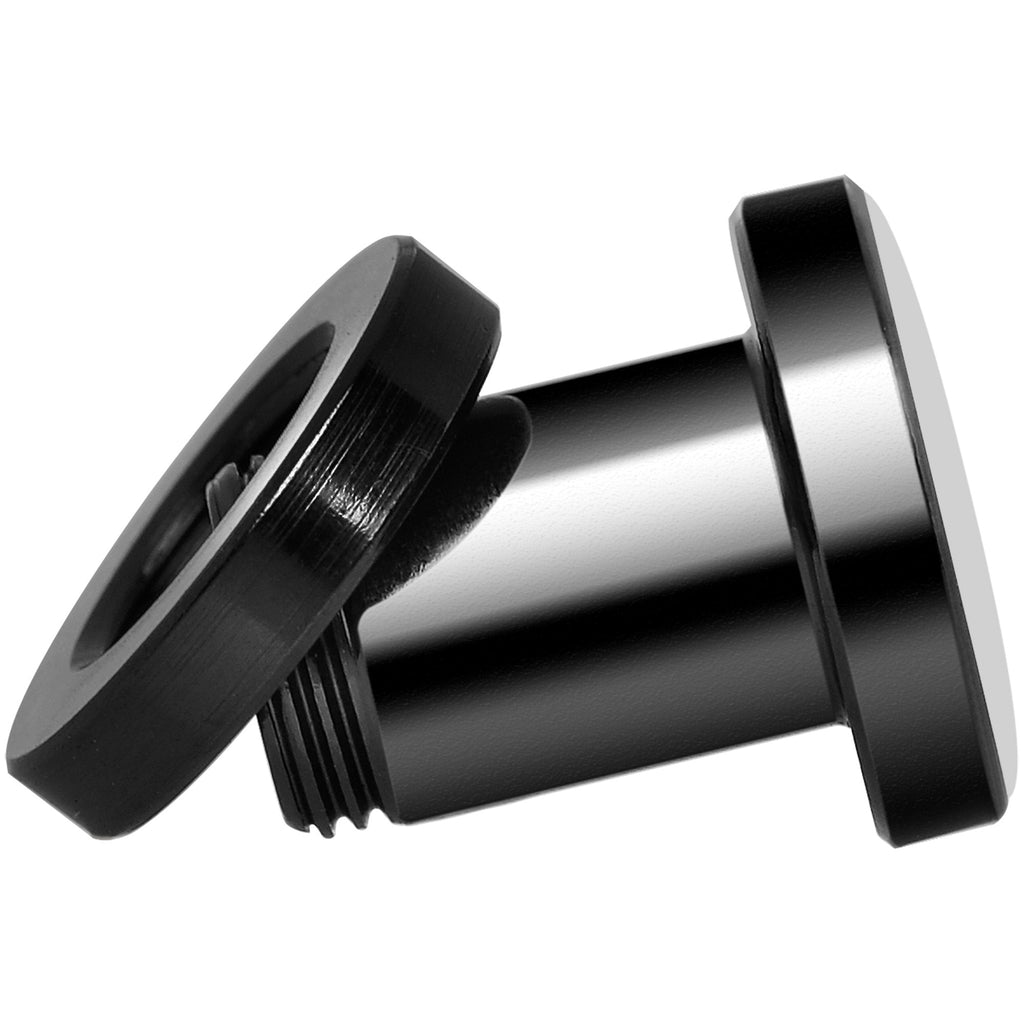 Black White Tiger Eyes Black Anodized Screw Fit Plug Set 2G