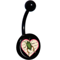 Love Letter Beetle Bug Black Belly Ring